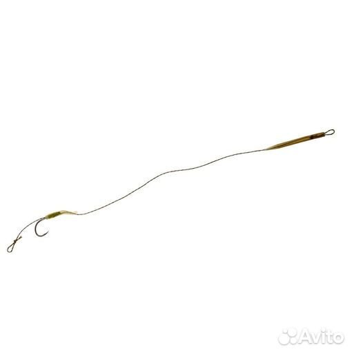 Поводок готовый с крючком и лентяйкой WG №6 25lb