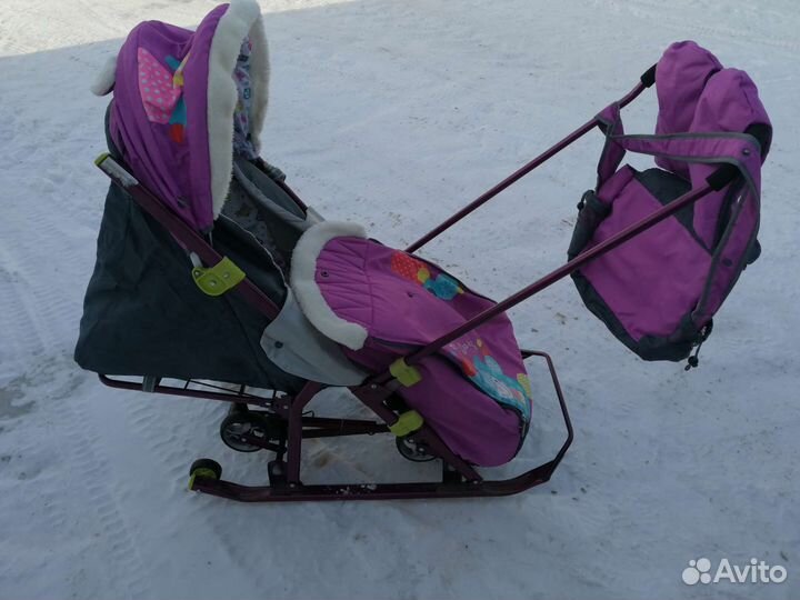 Детские санки коляска ника