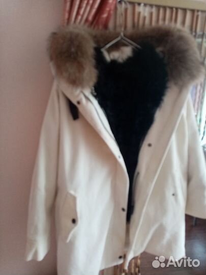 Парка женская с натуральным мехом зимняя 48 50