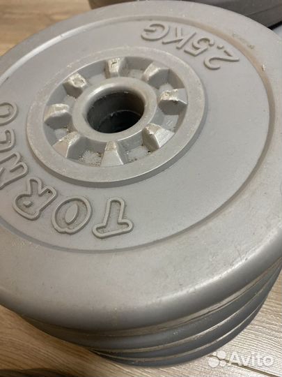 Гантели по 17 кг Блины 5кг Гриф