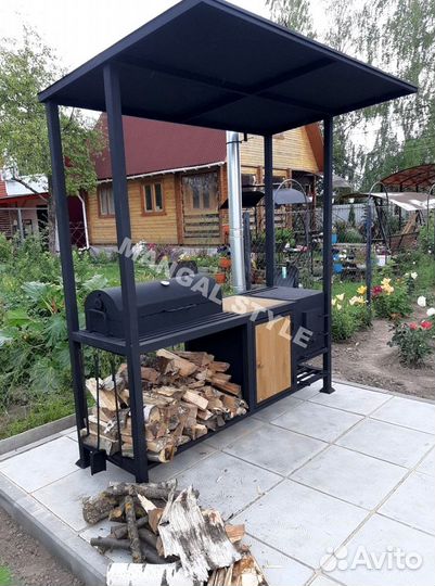 Мангал с печью