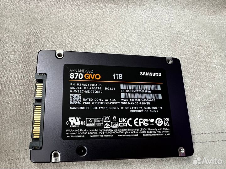 Ssd samsung 870 qvo 1tb