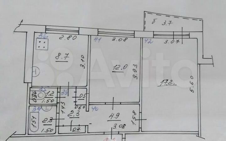 2-к. квартира, 49,9 м², 7/9 эт.