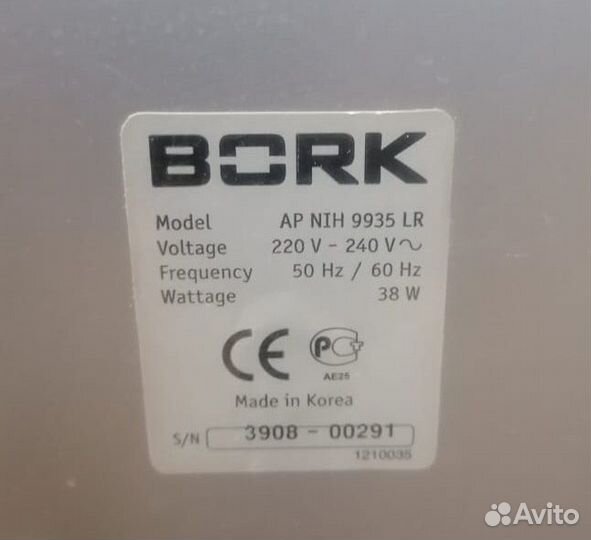 Воздухоочиститель Bork