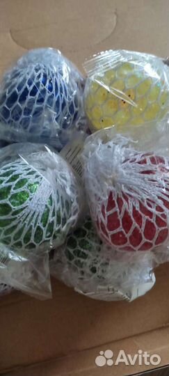 Лизун в сетке, мяч антистресс