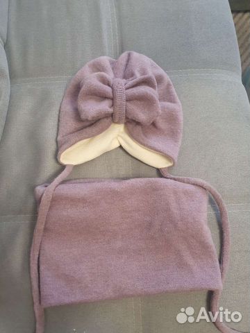 Комплект шапка, шарф,тюрбан 46-48