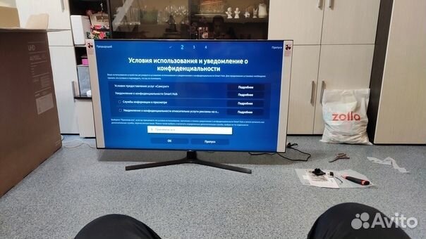 Телевизор Samsung UE55AU7500uxru, 4K Ultra HD, 55