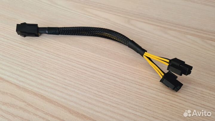 Новый Кабель-переходник 4 PIN - 8 PIN (4+4) 22 см