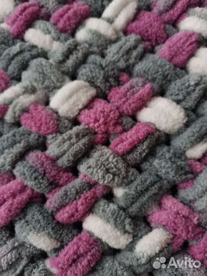 Плюшевый плед ручной работы