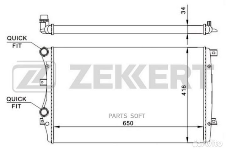 Радиатор охл. дв. Audi A3 II 03- TT II 08- Skoda O