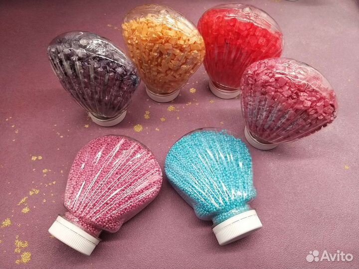 Мерцающая морская соль с шиммером для ванн