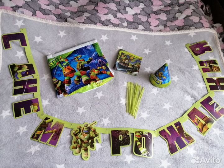 Украшения для дня рождения ребенка Черепашки ниндз