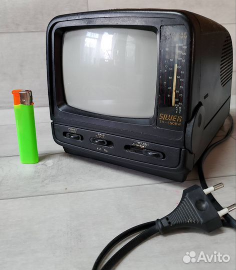 Портативный тв-радио silver tv-550bw, на запчасти