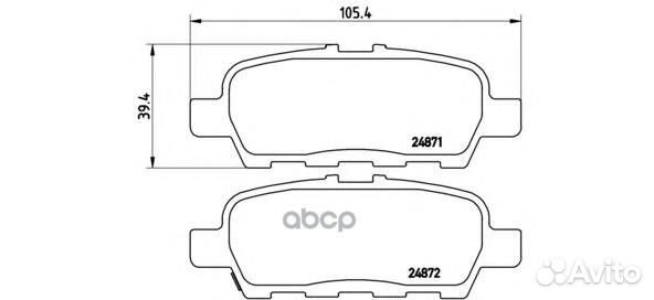 Колодки тормозные P56068 Brembo