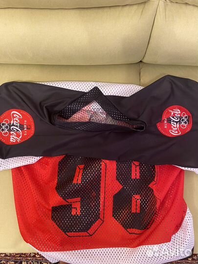 Хоккейная майка джерси coca cola