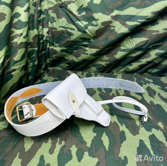 Ремень белый парадный