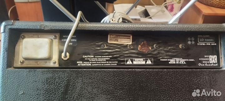 Басовый комбоусилитель fender BXR