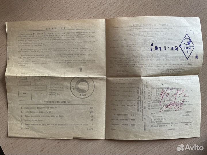 Утюг СССР 1987