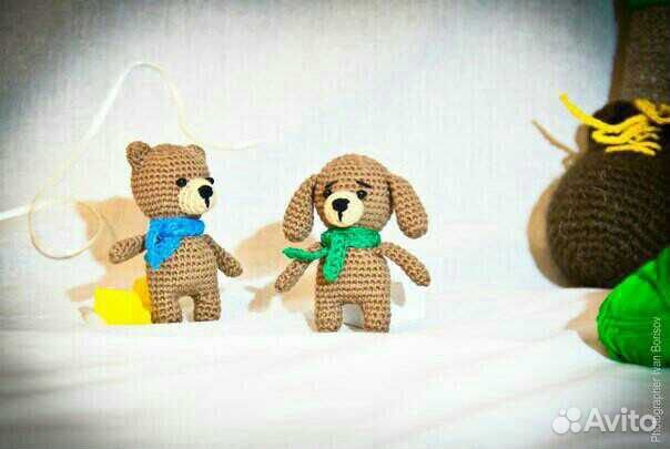 Вязаные игрушки-брелки