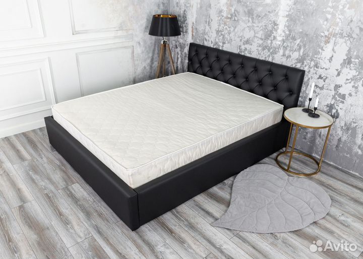Кровать с матрасом 160х200 Барселона черная новая