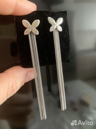 Серьги серебро