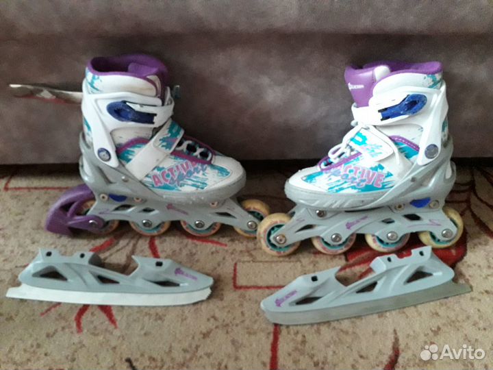 Роликовые коньки детские раздвижные