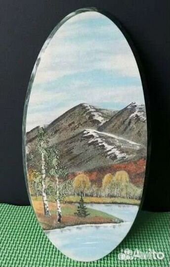 Панно из камня змеевик