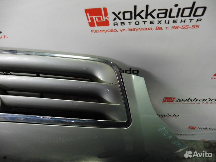 Капот, Toyota Ipsum, ACM20, серебристый, OEM №: