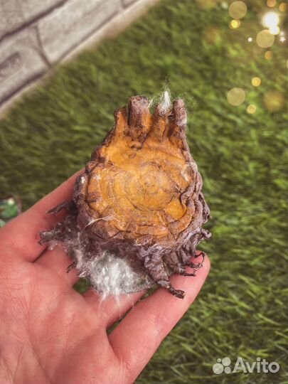 Ватная елочная игрушка ручная работа