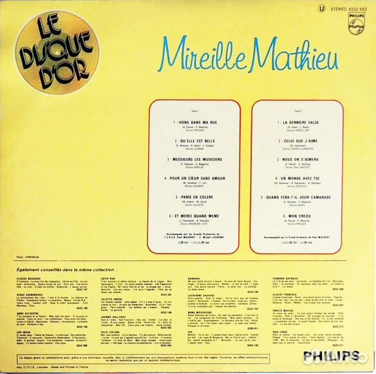Le Disque D'or Mireille Mathieu (1973)