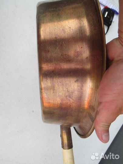 Таз латунный с ручкой СССР