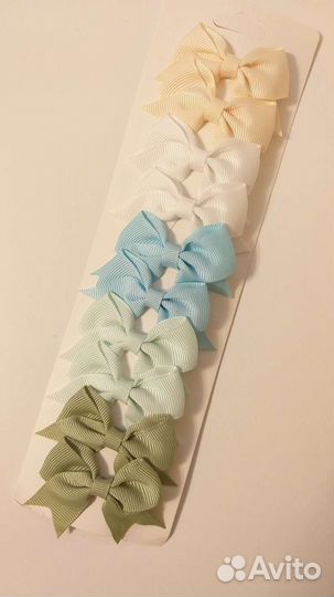 Бантики на заколках 10 шт в упаковке