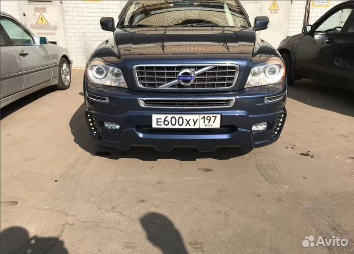 Накладка на передний бампер maxton Volvo XC90
