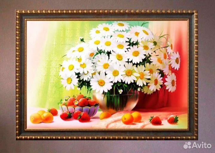 Алмазная мозаика набор ромашки