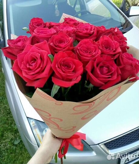 Цветы розы букет