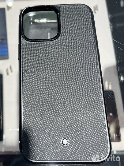 Чехол на iPhone 13 pro max кожаный Montblanc