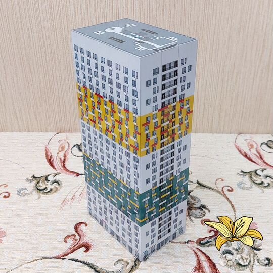 Макет панельного дома серии пик-1 из бумаги