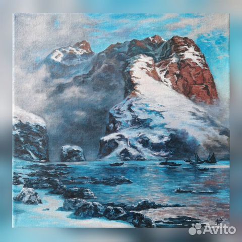 Картина маслом пейзаж горный