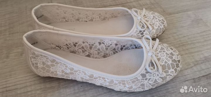 Балетки кружевные свадебные