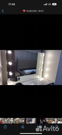 Туалетный столик с зеркалом и подсветкой