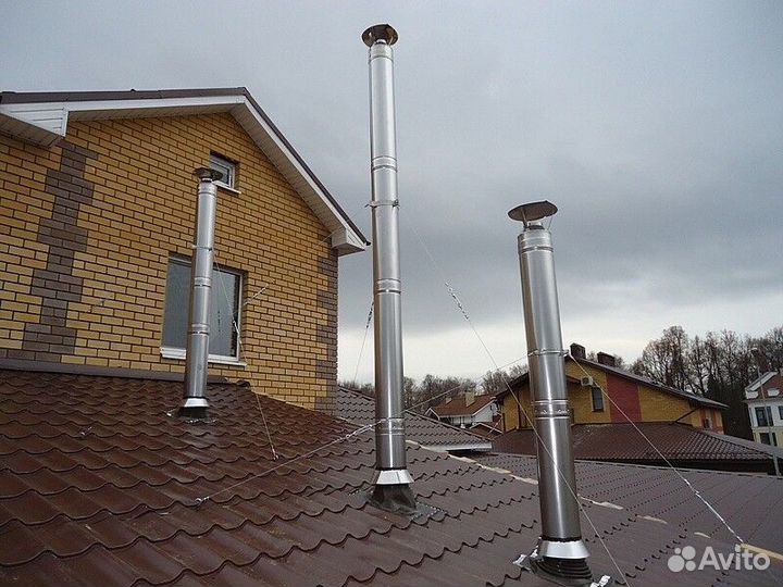 Дымоход 4 м Комплект Прямой Диаметр 150х250