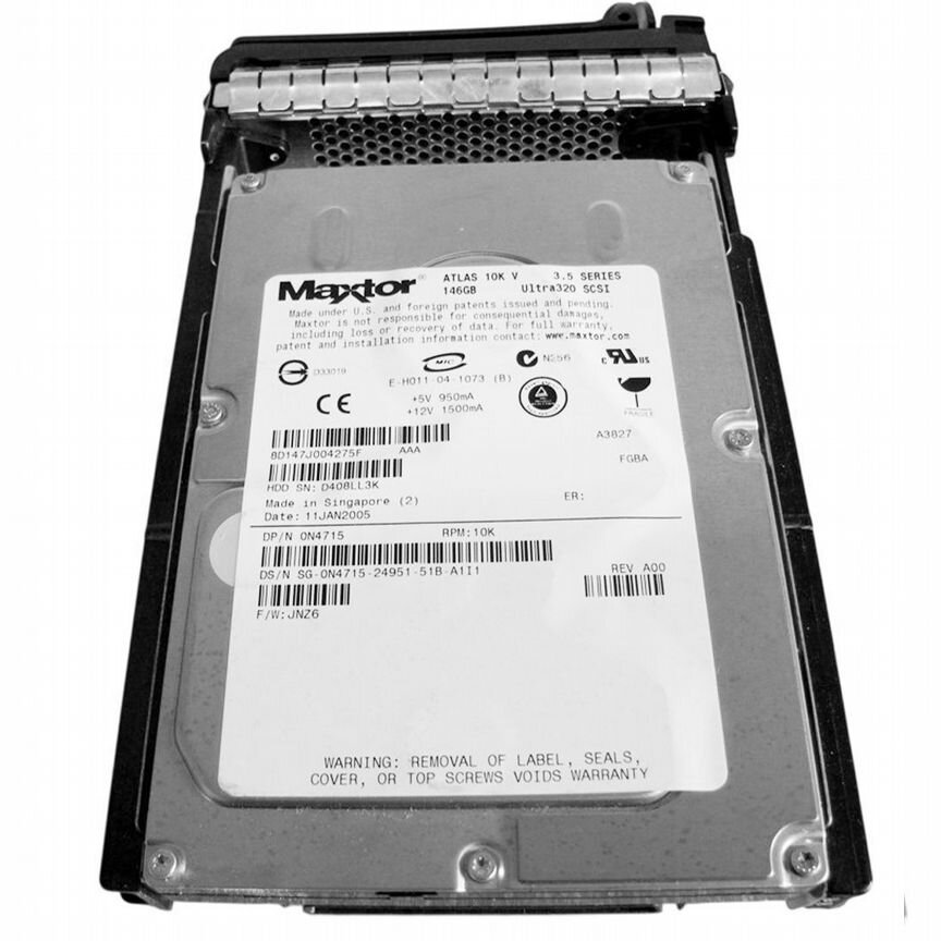 [N4715] Жесткий Диск Dell 146gb U320scsi 3.5" Hdd N4715