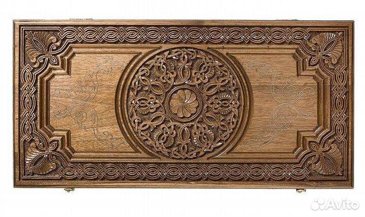 Нарды руч работа Haleyan Армянский узор с серебром