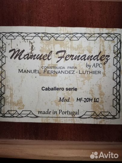 Классическая гитара Manuel Fernandes MF-20 M LG