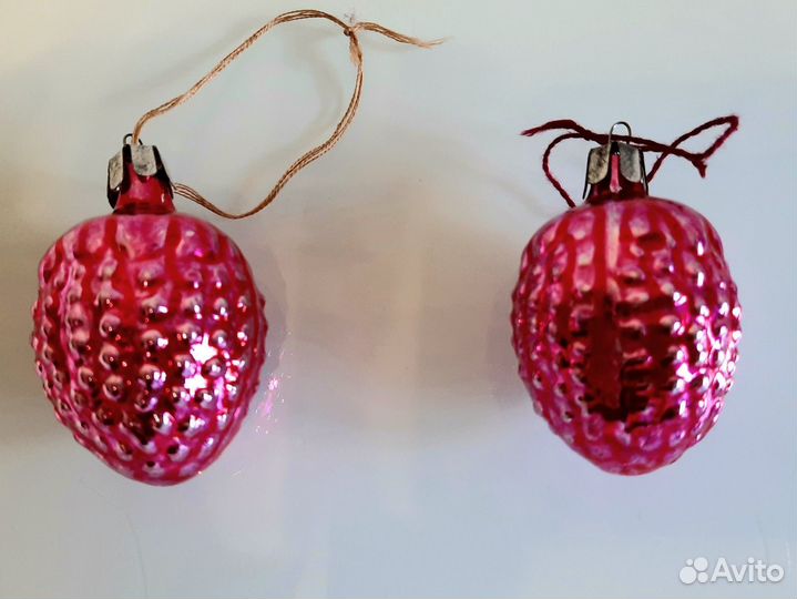 Елочные игрушки пакетом, стеклянные из СССР