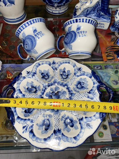 Гжель посуда фигурки штоф