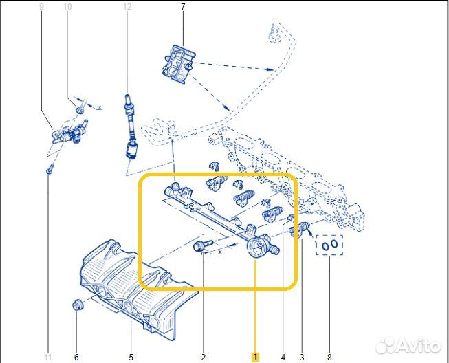 Рейка топливная Renault Duster F4R 2014