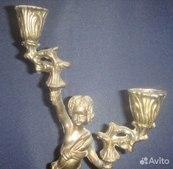 Подсвечник Путти.Бронза. Европа