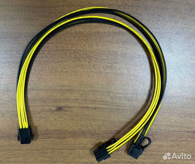 Делитель питания для видеокарт 6+2pin 50см