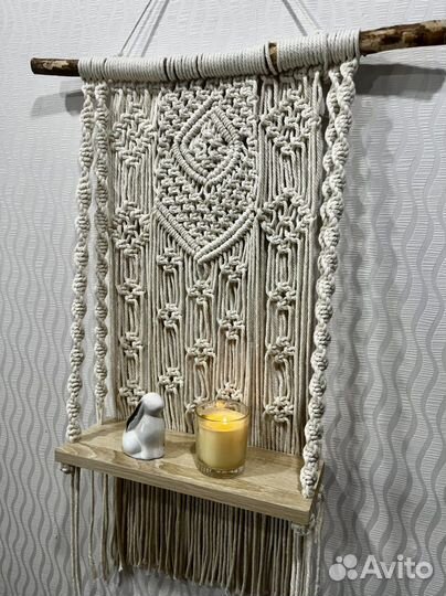 Подушки, панно макраме